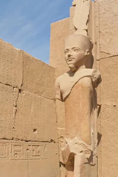 Estatua en el templo de Karnak (Egipto  ) — Foto de Stock