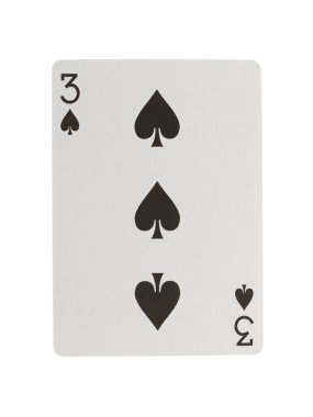 Playing card (three) clipart