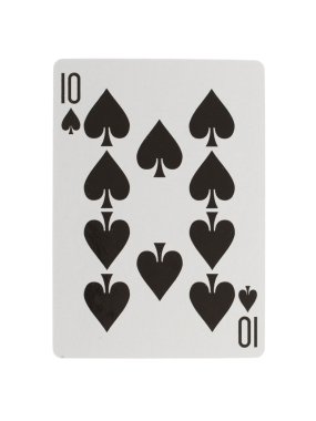 Old playing card (ten) clipart