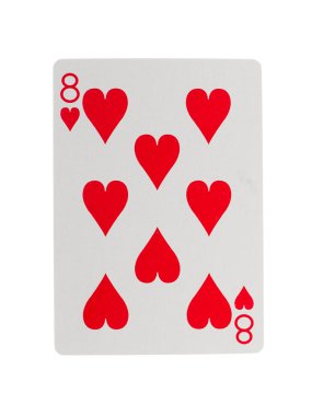 Old playing card (eight) clipart