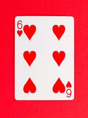 Old playing card (six) clipart