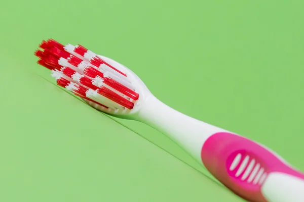 Pembe diş fırçası — Stok fotoğraf