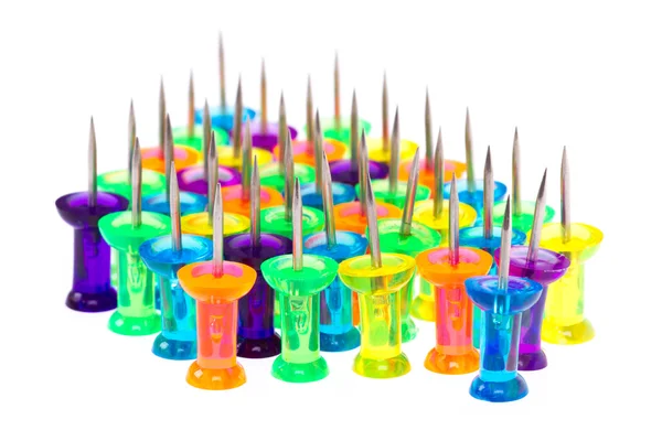 Conjunto de alfileres de empuje coloridos —  Fotos de Stock