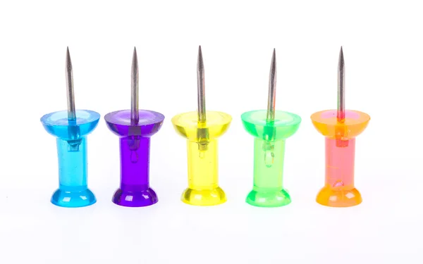 stock image Set of colorful push pins