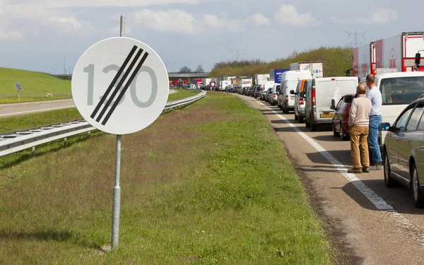 Traffic jam in Holland — Stock Photo, Image