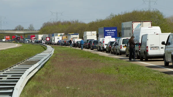 Traffic jam in Holland — Stock Photo, Image