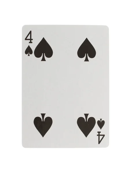 Spielkarte (vier) — Stockfoto