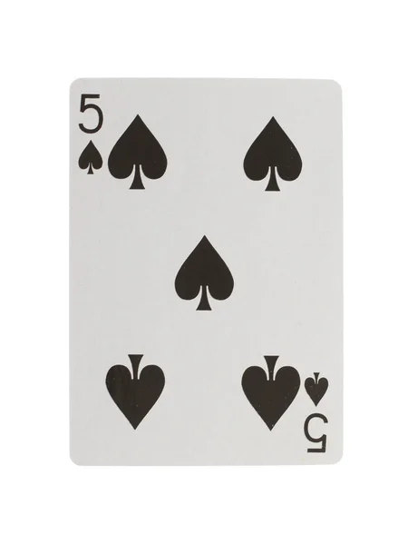 Kart do gry (pięć) — Zdjęcie stockowe