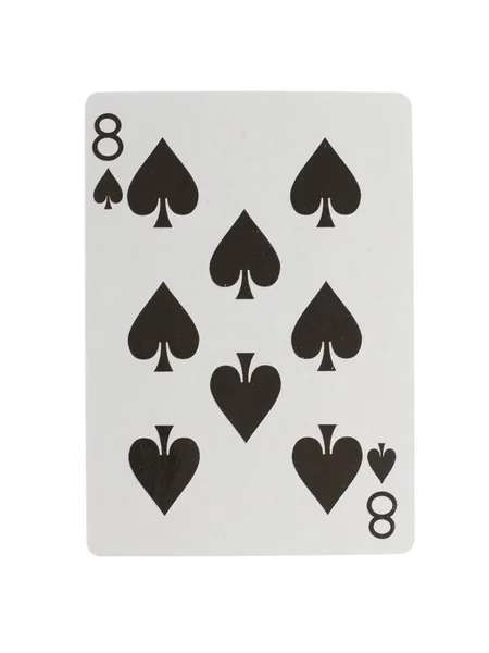 Vieille carte à jouer (huit ) — Photo