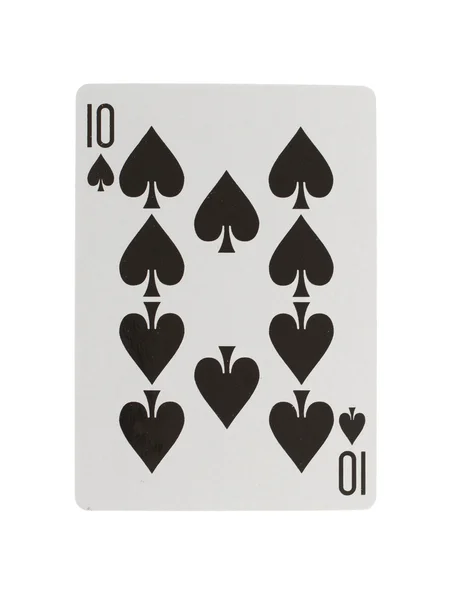 Стара гральна картка (десять ) — стокове фото
