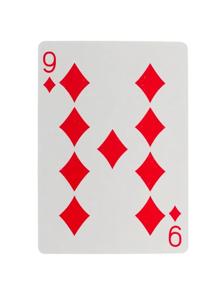 Hrací karta, (devět) — Stock fotografie