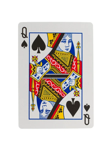 Oude speelkaart (koningin) — Stockfoto