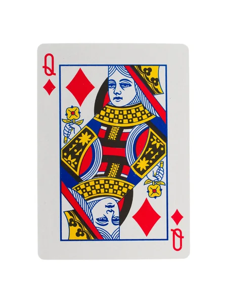Vieille carte à jouer (reine ) — Photo