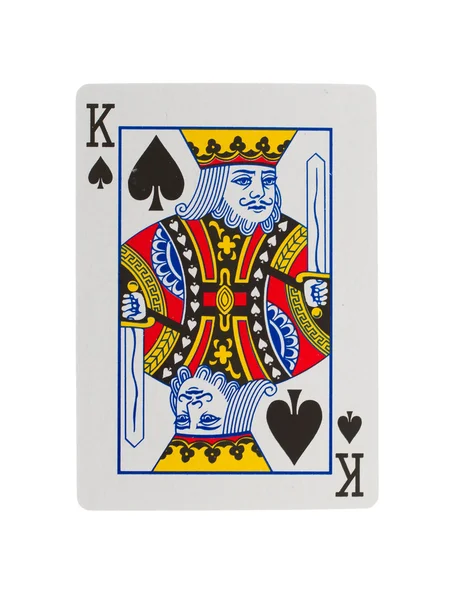 Старая игральная карта (король ) — стоковое фото