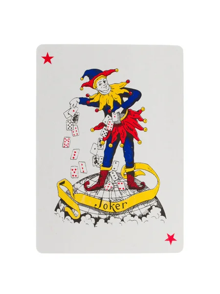 Old playing card (joker) — Stock Photo, Image