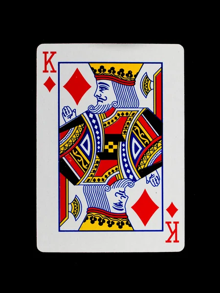 Старая игральная карта (король ) — стоковое фото