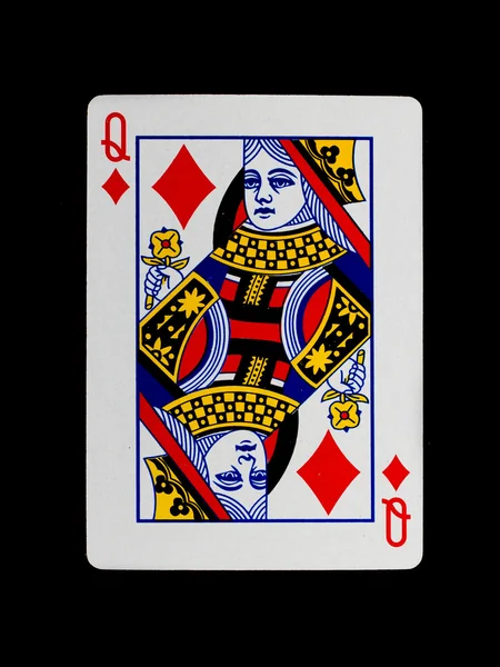 Oude speelkaart (koningin) — Stockfoto