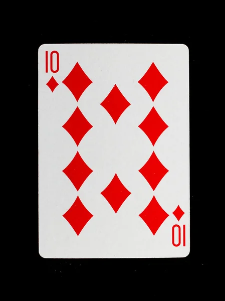 Hrací karta, (deset) — Stock fotografie