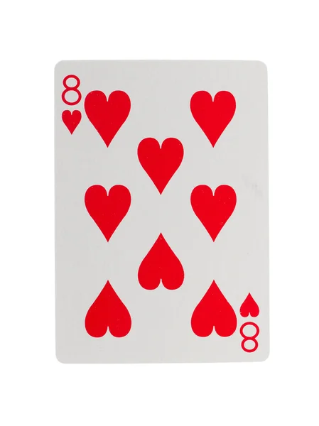 Gamla spelkort (åtta) — Stockfoto