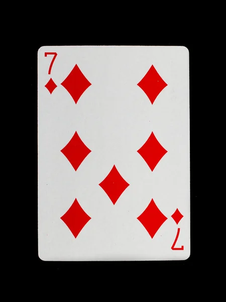 Old playing card (seven) — Stock Photo, Image