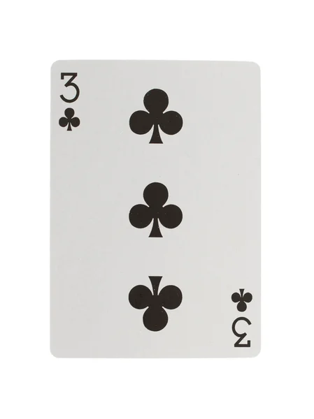 Spielkarte (drei) — Stockfoto