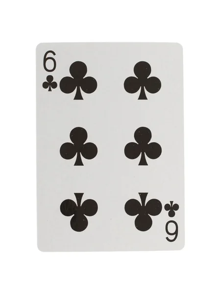 Spielkarte (sechs) — Stockfoto