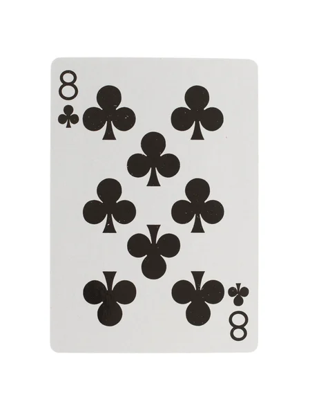 Oyun kağıdı (sekiz) — Stok fotoğraf