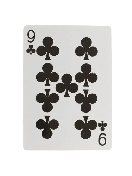 Hrací karta, (devět) — Stock fotografie
