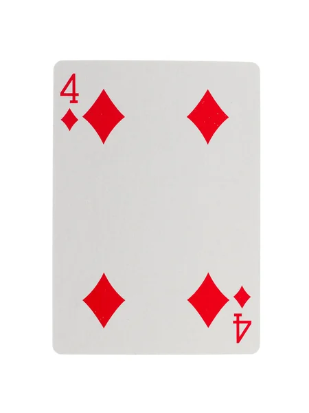 Gamla spelkort (fyra) — Stockfoto