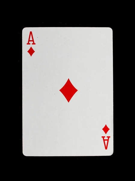Velho cartão de baralho (ace ) — Fotografia de Stock