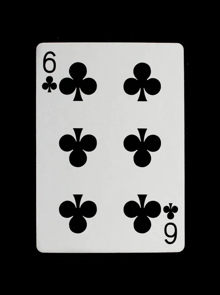 Spielkarte (sechs) — Stockfoto
