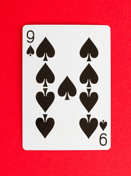 Kartu Old bermain (sembilan ) — Stok Foto
