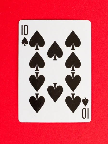 Old playing card (ten) — Stock Photo, Image