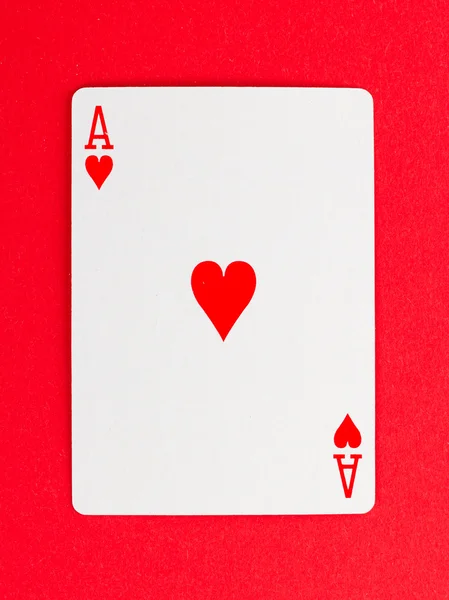 Velho cartão de baralho (ace ) — Fotografia de Stock