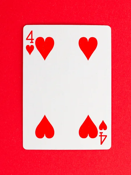 Old playing card (four) — Stock Photo, Image