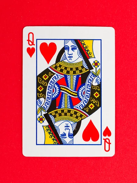 놀이 카드 (여왕) — 스톡 사진