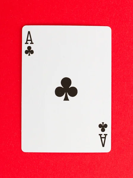 오래 된 놀이 카드 (에이스) — 스톡 사진
