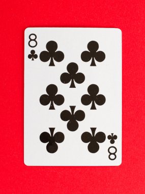 Old playing card (eight) clipart