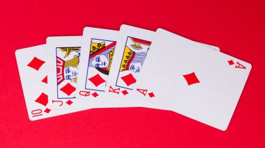 kartlar masada poker için
