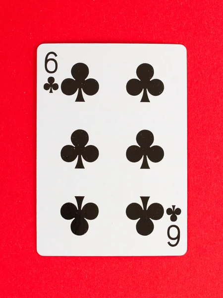 Old playing card (six) — Stock Photo, Image