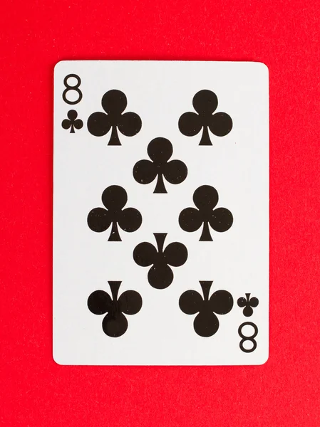 Vecchia carta da gioco (otto ) — Foto Stock