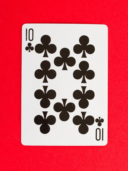 Old playing card (ten) — Stock Photo, Image