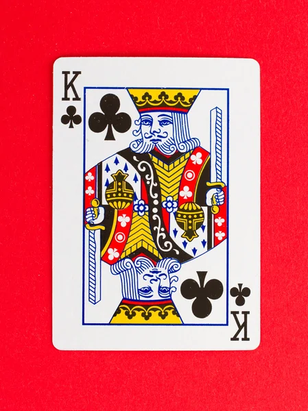 Vieille carte à jouer (roi ) — Photo