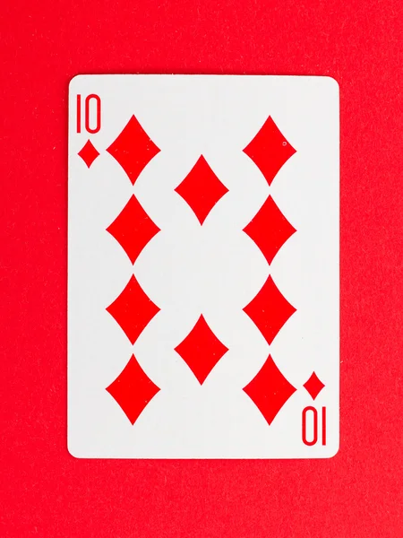 Velho cartão de baralho (dez ) — Fotografia de Stock