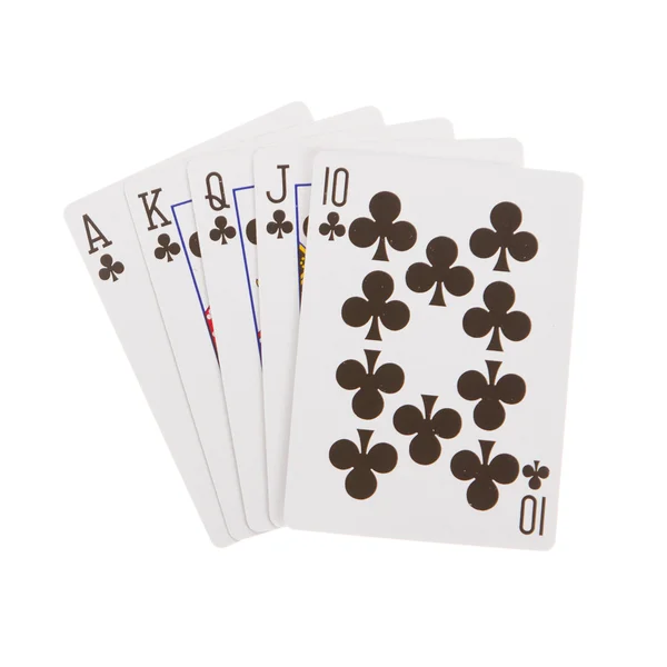 Tarjetas para el póquer en la mesa — Foto de Stock