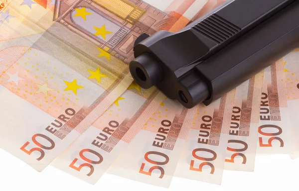 ปืนบนธนบัตร 50 ยูโร — ภาพถ่ายสต็อก