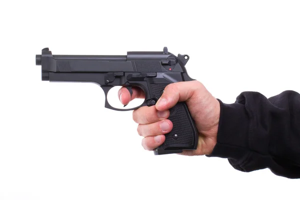Pistol in hand — Stock Photo, Image