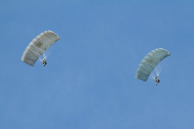 Two parachutists clipart