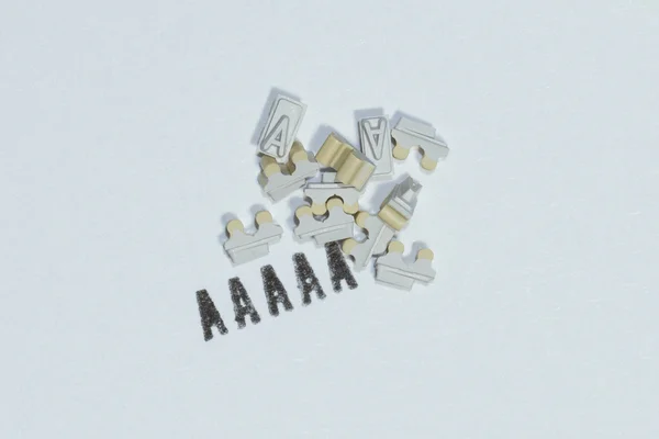 La letra A usada para un sello — Foto de Stock