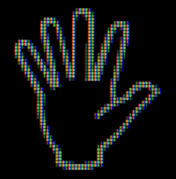 Крупный план символа руки — стоковое фото